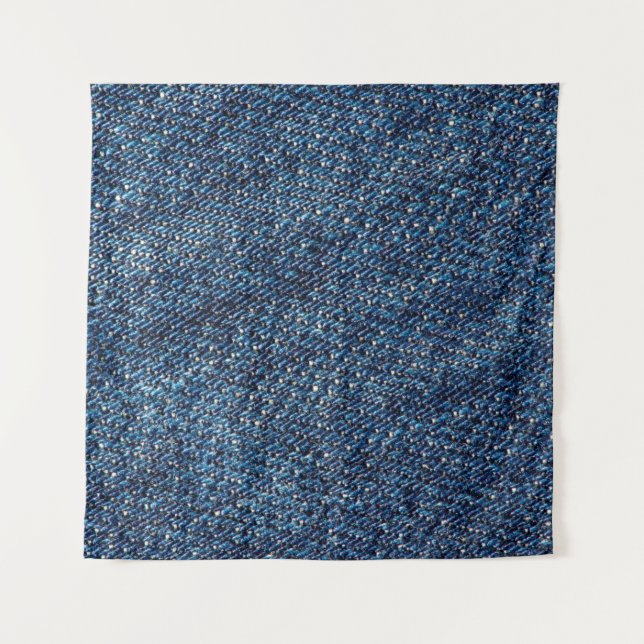 Blaue Jeans Textur Hintergrund. Wandteppich (Vorderseite)