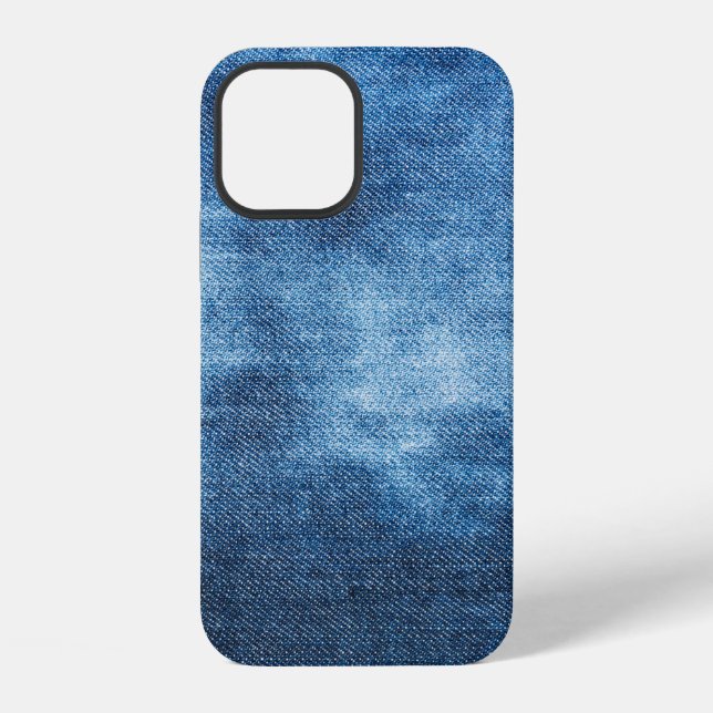 Blaue Jeans-Textur iPhone Hülle (Rückseite)