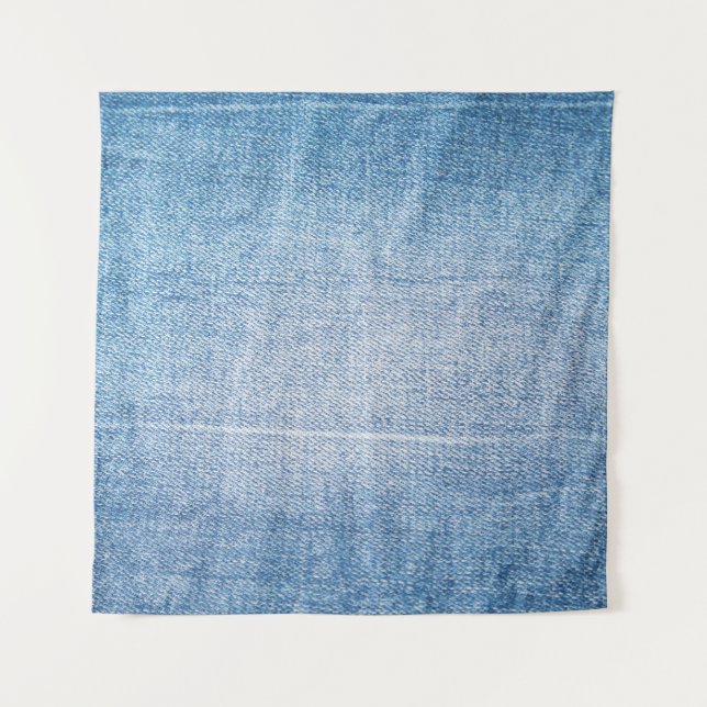 Blaue Jeans-Textur Wandteppich (Vorderseite)