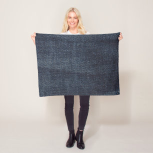 Blaue Jeans Vintage-Denimstofftextur Fleecedecke