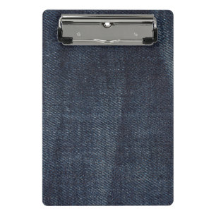 Blaue Jeans Vintage-Denimstofftextur Mini Klemmbrett