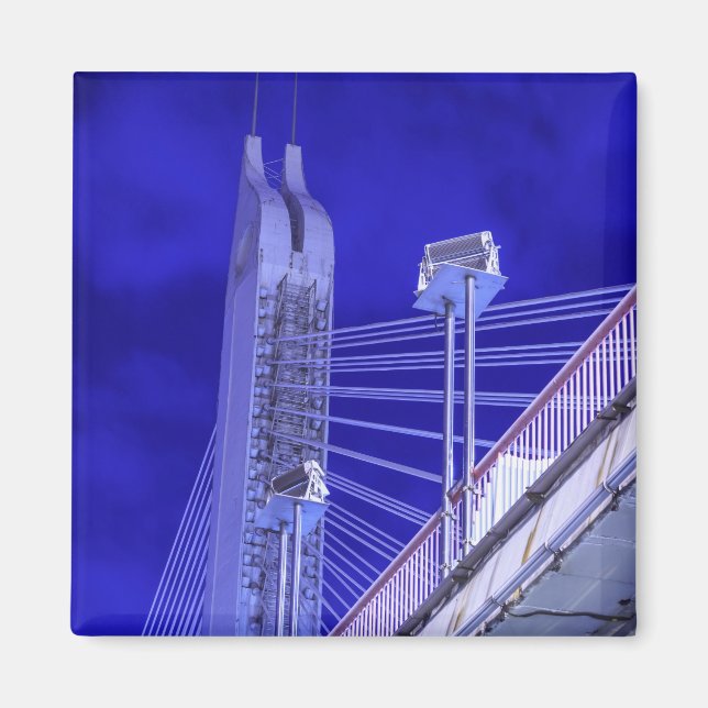 Blaue Jiefang-Brücke Magnet (Vorne)