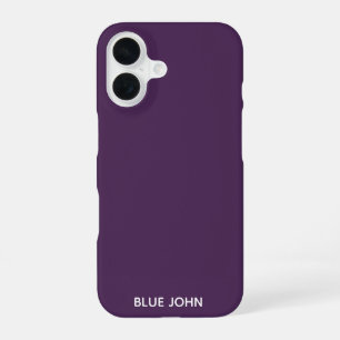 Blaue John Purpurfarbe Name iPhone 16 Hülle