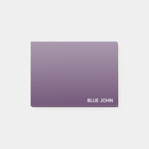 Blaue John Purpurfarbe Name Post-it Klebezettel