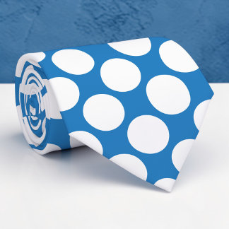 Blaue Jumbo-Punkte Krawatte nach Maß