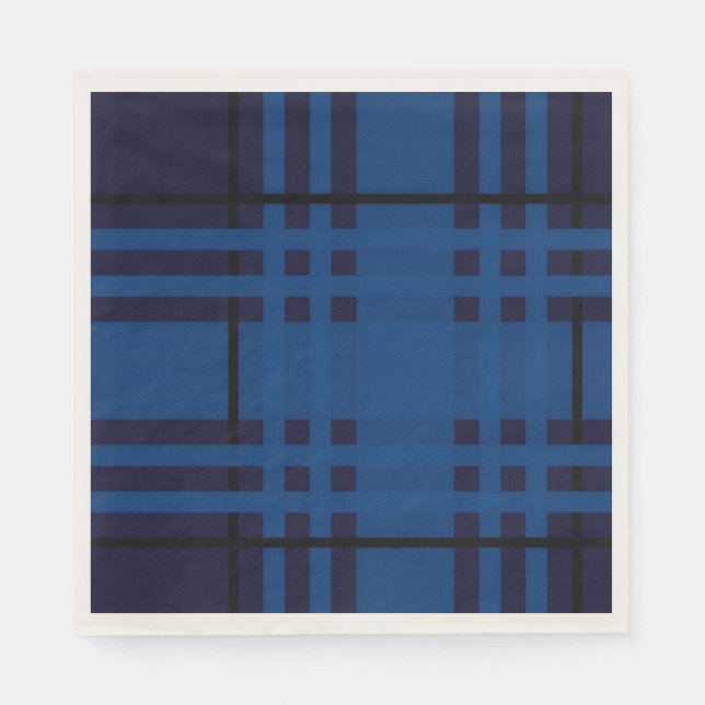 Blaue Juwel-Karopapier-Serviette Serviette (Vorderseite)