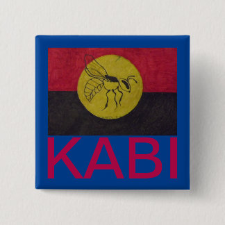 BLAUE KABI KABVAI BEE ABZEICHEN - CRIMSON TEXT. BUTTON