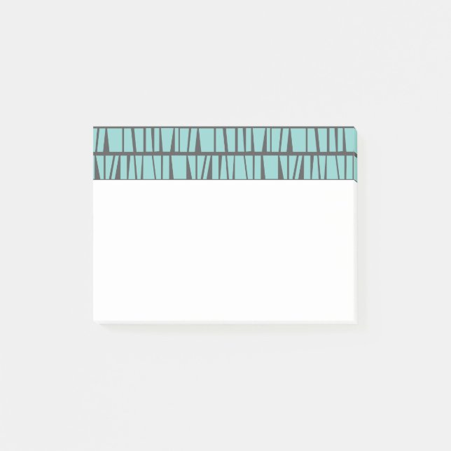 Blaue Kacheln Post-it Klebezettel (Vorderseite)