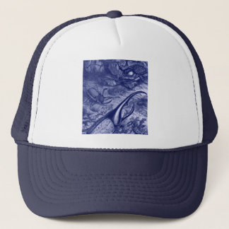 Blaue Käfer Vintage Naturdruck Truckerkappe