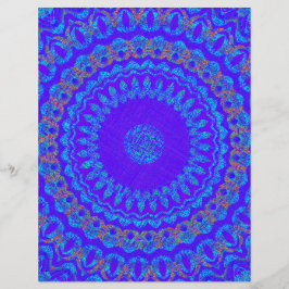 Blaue Kaleidoskop-Massen-Scrapbook-Papier-Seiten Flyer