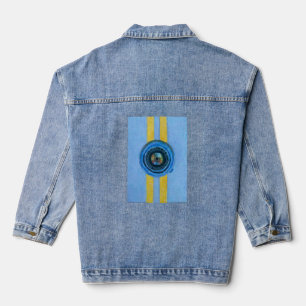 Blaue Kamera Jeansjacke