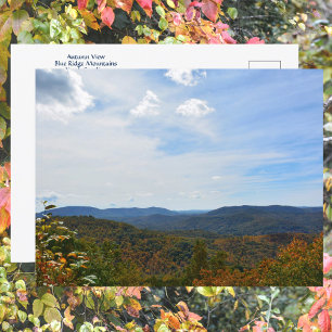 Blaue Kammgebirge North Carolina Herbstansicht Postkarte