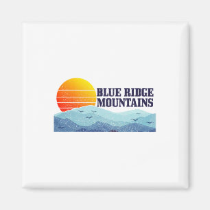 Blaue Kammgebirge Vintage Berge USA Amerika Magnet