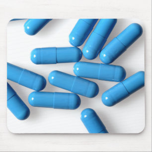 blaue Kapseln Mousepad