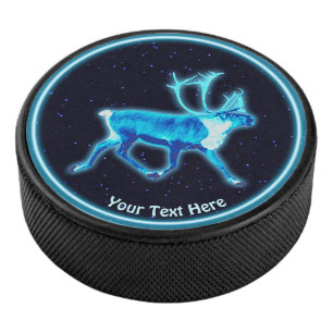 Blaue Karibik (Reindeer) Eishockey Puck