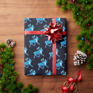 Blaue Karibik (Reindeer) Geschenkpapier