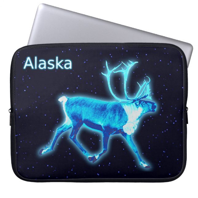 Blaue Karibik (Reindeer) Laptopschutzhülle (Vorderseite)