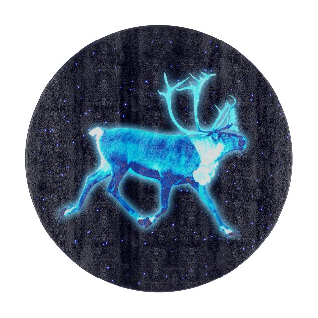 Blaue Karibik (Reindeer) Schneidebrett (Vorderseite)