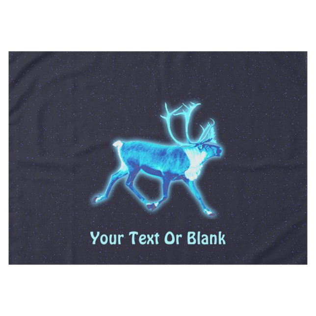 Blaue Karibik (Reindeer) Tischdecke (Vorderseite (Horizontal))