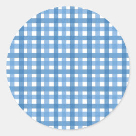 Blaue Karierte Aufkleber/Umschlag Aufkleber