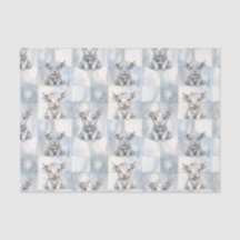 Blaue karierte Highland-Kuh Schneeflocke Cooler Wi