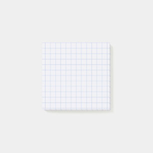 Blaue karierte Muster Soft Grid Design Post-it Klebezettel