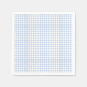 Blaue Karo-Gingham-Baby-Party Serviette