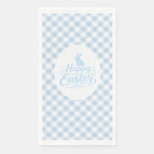 Blaue Karo-Ostern Serviette