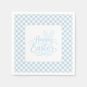 Blaue Karo-Ostern Serviette