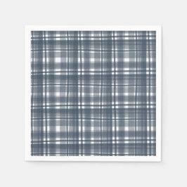 Blaue Karo-Papier-Servietten | Koordinierte Party- Serviette