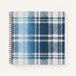 Blaue Karos Notizbuch