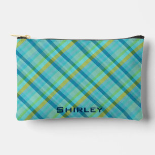 Blaue Karos von Shirley Taylor Zubehörtasche