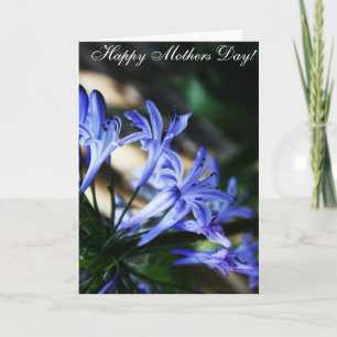 Blaue Karte der Wildblume-Mutter Tages