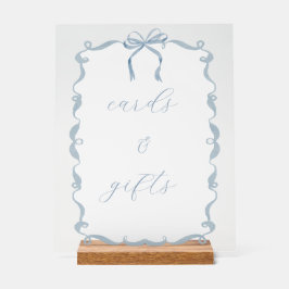 Blaue Karten & Geschenke Schild für Baby- oder Hoc