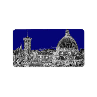Blaue Kathedrale Adressaufkleber