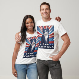 Blaue Katze für Kamala 2024 US-Wahldemokrat T-Shirt