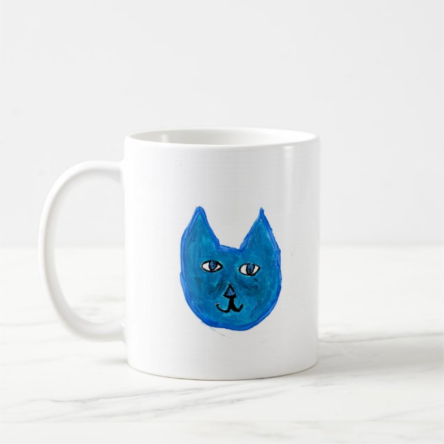 Blaue Katze Kaffeetasse (Links)