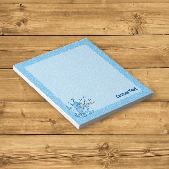 Blaue Katze mit Violin Notizblock (Von Creator hochgeladen)