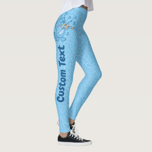 Blaue Katze mit Violine-Leggings Leggings