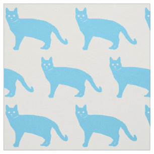 Blaue Katze Stoff