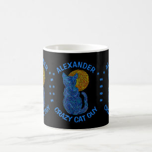 Blaue Katze Z und der Tasse