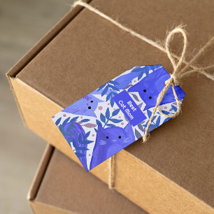 Blaue Katzen und Äste Beste Katze Mama Geschenkanhänger