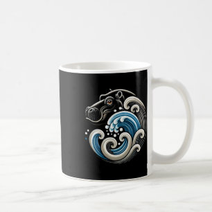 Blaue Katzen wecken die sonnige blaue Welle von Mo Kaffeetasse