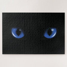 blaue Katzenaugen Puzzle