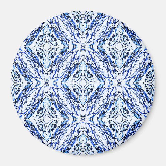 Blaue keltische Kreuze...... Magnet (Vorne)