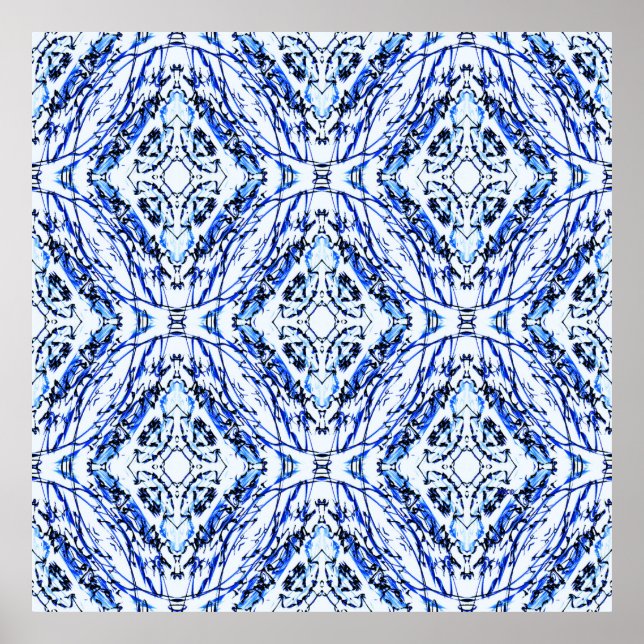 Blaue keltische Kreuze...... Poster (Vorne)