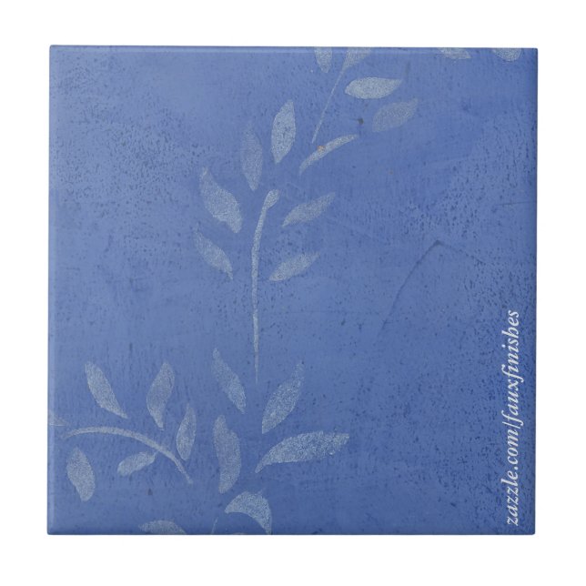 Blaue Keramik Tiles Fliese (Vorderseite)