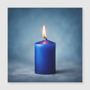 Blaue Kerze Magneteinladung