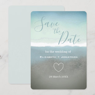 Blaue Kette Berge speichern das Datum Einladung