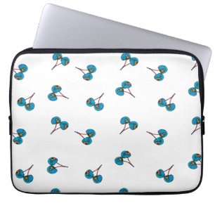 Blaue Kirsche Muster Laptopschutzhülle
